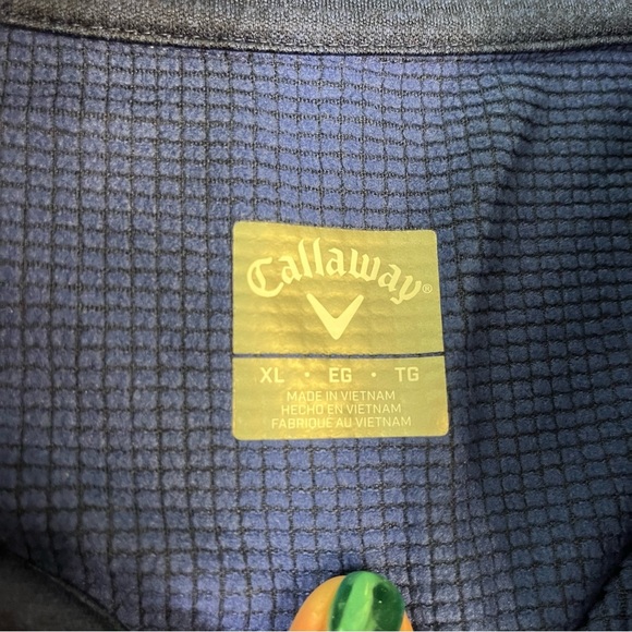 Callaway men’s waffle knit 1/4 zip pullover size XL - Picture 3 of 7